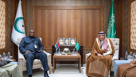 «الخريجي» ووزير خارجية غامبيا يبحثان القضايا الإقليمية والدولية ذات الاهتمام المشترك