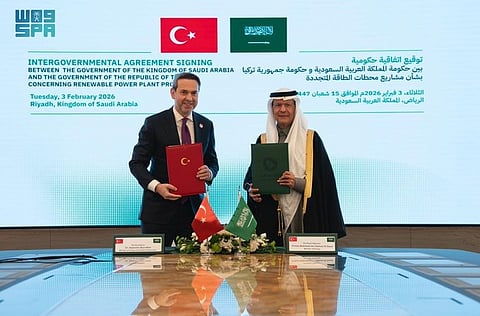 المملكة وتركيا توقعان اتفاقية حكومية لتوليد الكهرباء من الطاقة المتجددة
