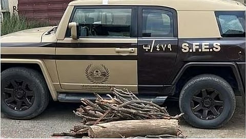 ضبط مخالف لنظام البيئة لنقله حطبًا محليًا في الرياض