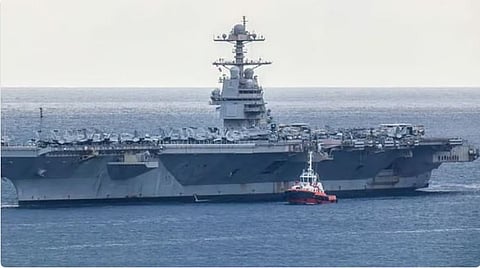 أسوشيتد برس: حاملة الطائرات جيرالد فورد عادت إلى البحر الأحمر برفقة مدمرتين
