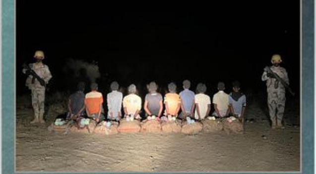 القبض على 10 إثيوبيين لتهريبهم 207 كيلوجرامات من القات بعسير