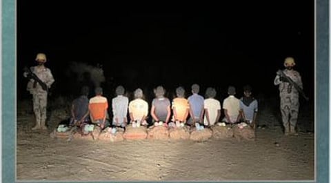 القبض على 10 إثيوبيين لتهريبهم 207 كيلوجرامات من القات بعسير