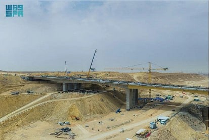 الهيئة الملكية لمدينة الرياض تواصل تنفيذ امتداد طريق الطائف بنسبة إنجاز 65%
