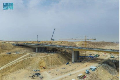 الهيئة الملكية لمدينة الرياض تواصل تنفيذ امتداد طريق الطائف بنسبة إنجاز 65%