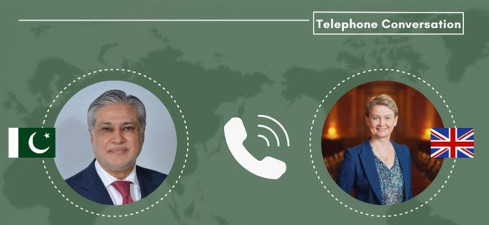  نائب رئيس وزراء باكستان يبحث مع وزيرة خارجية المملكة المتحدة التطورات الإقليمية