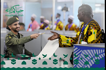 جوازات مطار الأمير محمد بن عبدالعزيز تستقبل أولى رحلات ضيوف الرحمن من غينيا