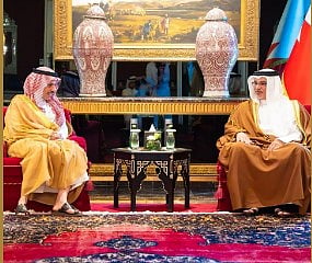 ولي عهد البحرين يستقبل وزير الخارجية وممثلي الدول المشاركة في الاجتماع الوزاري لمجلس التعاون