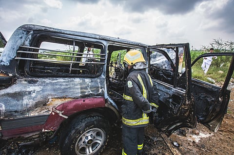 بالصور.. ارتفاع حصيلة ضحايا حادث "العارضة" بعد وفاة طالب جديد