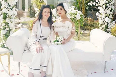 بالصور.. رانيا منصور بفستان الزفاف في مسلسل «ابن أصول»