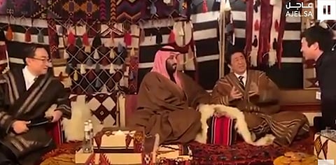 بالفيديو.. رئيس الوزراء الياباني في ضيافة ولي العهد بالعلا