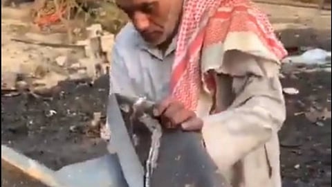 مقطع فيديو يوثق رد فعل مزارع بعد احتراق مزرعته بالأحساء