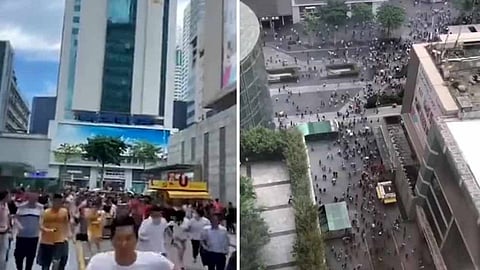 بالفيديو.. ترنح ناطحة سحاب ارتفاعها 300 متر يثير الذعر في الصين