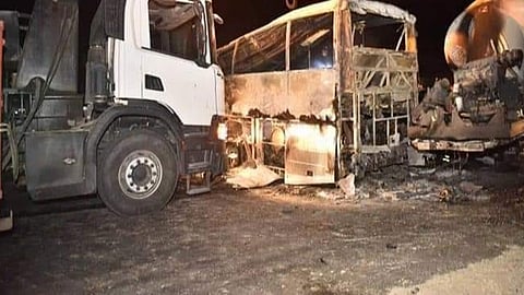 مصرع 5 أشخاص وإصابة 25 آخرين في حادث تصادم مروع بمصر