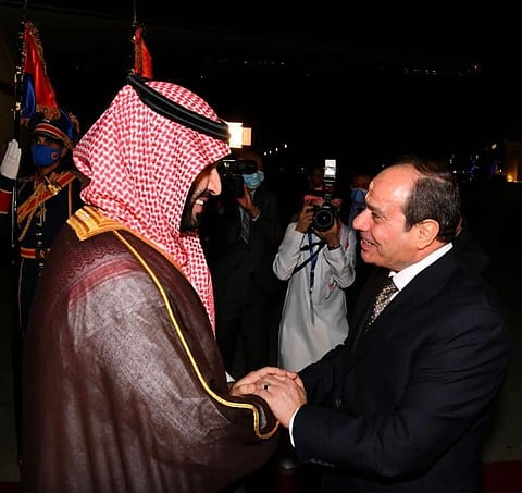 Crown Prince visit to Egypt.. Pictures documenting the brotherhood of Arab people