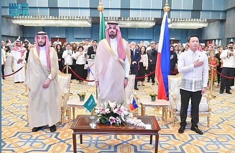 Riyadh Region Mayor Prince Dr. Faisal bin Abdulaziz bin Ayyaf this evening attended the Philippines embassy's National Day ceremony at the Palace of Culture