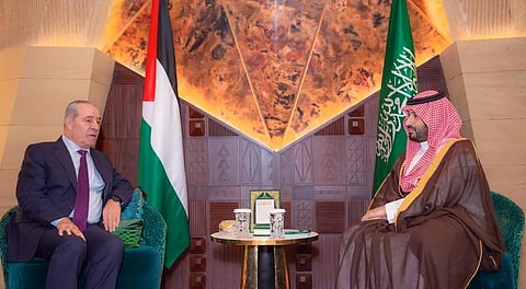 Saudi Arabia Crown Prince, Palestinian Vice President Discuss Developments and Support for Palestine