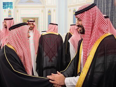 HRH the Crown Prince Receives Princes, Scholars, Ministers, Group of Citizens
