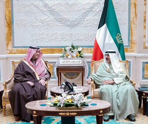 Amir of Kuwait Receives Prince Turki bin Mohammed bin Fahd
