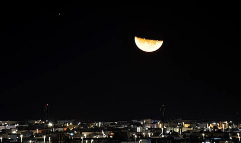Last Quarter Moon of Rajab Shines Near Spica over Northern Borders Region