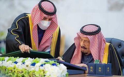 King Salman Chairs Saudi Arabia's Cabinet Session in Riyadh