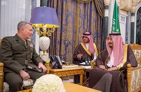 King Salman welcomes Commander of US Central Command