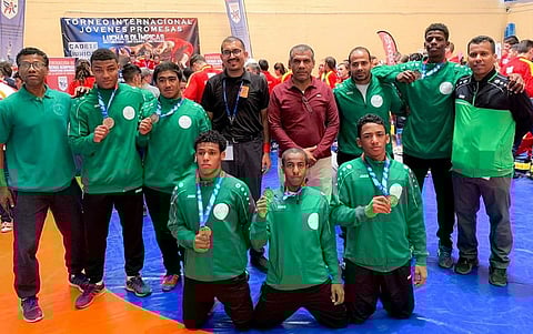 Wrestling: Saudi Arabia youth team placed second in Spain International Championship