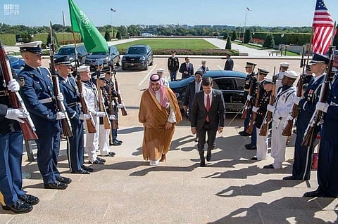 Saudi Arabia's Defense Deputy Minister meets with US Secretary of Defense in Washington
