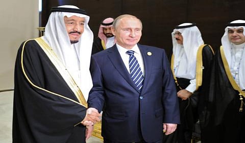 An archive photo of King Salman's historic visit to Russia