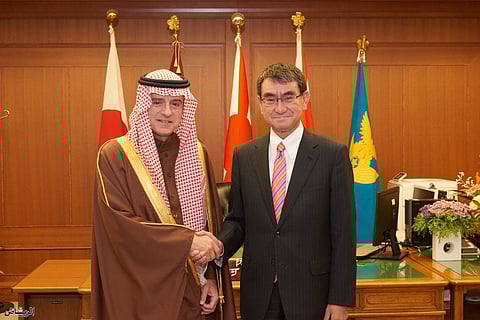 Al-Jubeir Receives Japanese Ambassador to Saudi Arabia
