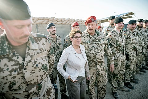Defence Minister Annegret Kramp-Karrenbauer during a visit to Iraq in August 2019. Photo: DPA
