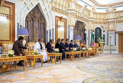 Saudi King Salman Receives Credentials of a Number of Ambassadors 