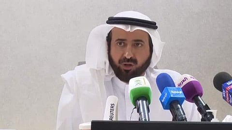 Health Minister Tawfiq Al Rabiah at Monday's press conference
