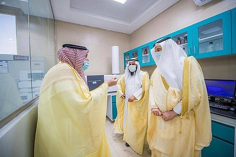 Emir of Qassim Prince Dr. Faisal Bin Mishal Bin Saud at the inauguration of the world's biggest camel hospital in Buraidah on Sunday. — SPA
