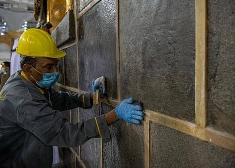 Periodic maintenance works of the Holy Kaaba completed