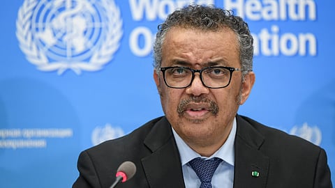 Tedros Adhanom Ghebreyesus addresses the media in Geneva:   (Credit: AFP/Fabrice Coffrimi)

