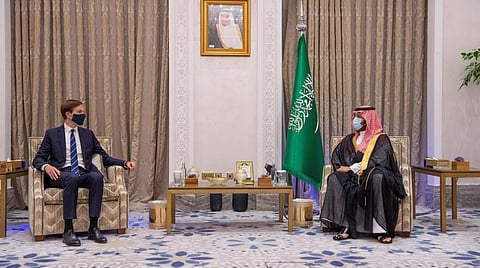 Crown Prince Mohammed receives Kushner. (SPA)
