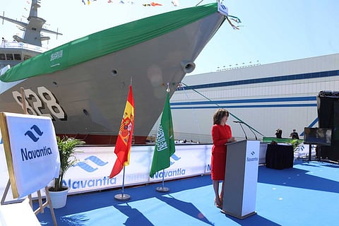 RSNF launches His Majesty's Ship Hail in Spanish water 