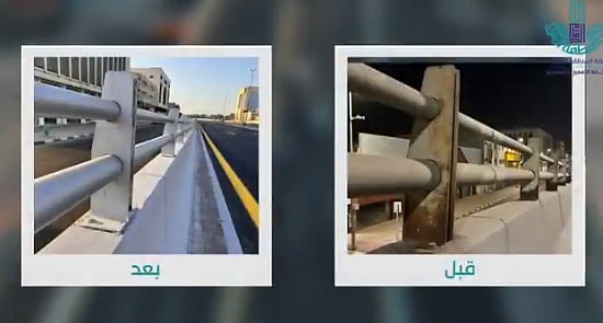 انتهاء أعمال صيانة جسر طريق الملك فهد (تقاطع العاشر) بمحافظة الخبر 