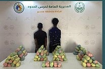 حرس الحدود بعسير يقبض على إريتريين لتهريبهما 33 كيلو جراما من القات المخدر 