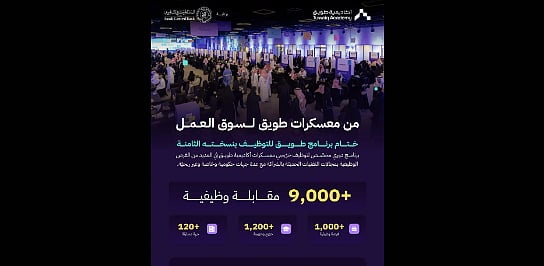 اختتام فعاليات النسخة الثامنة من برنامج «طويق للتوظيف» 