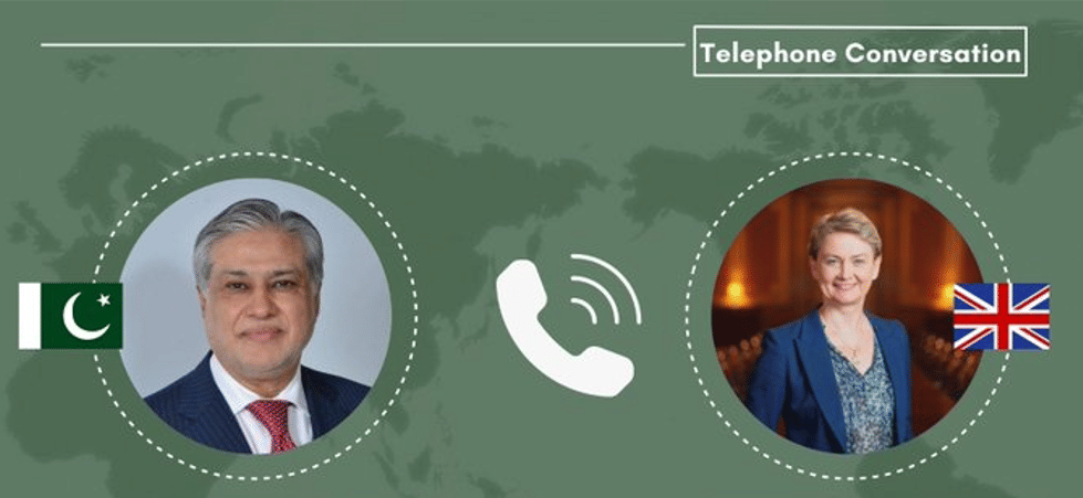 نائب رئيس وزراء باكستان يبحث مع وزيرة خارجية المملكة المتحدة التطورات الإقليمية 