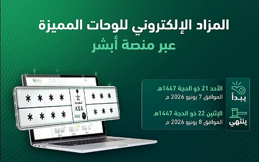 المرور: طرح مزاد اللوحات الإلكتروني غدًا الأحد 