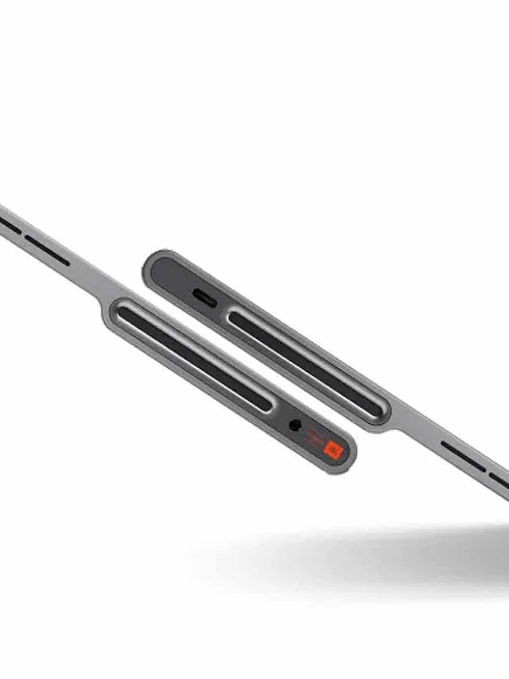 A speaker for entertainment and a tablet for business.