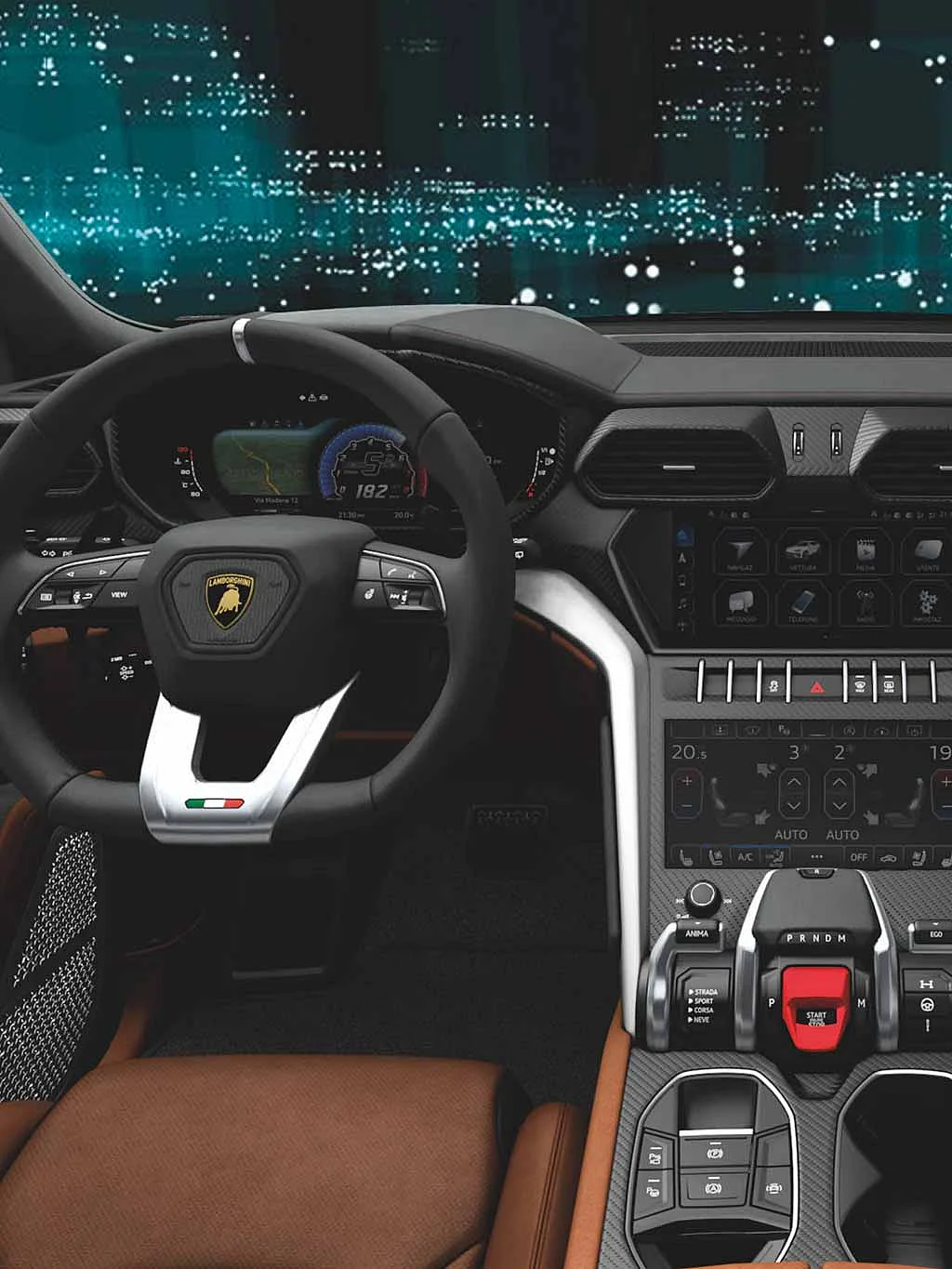 The Lamborghini Connect system offers a suite of connected services, ensuring drivers are always in touch with their car