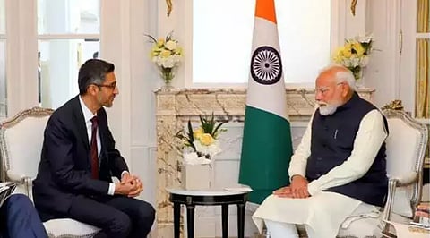 PM Modi and Google CEO Sundar Pichai Discuss AI’s Role in India’s Digital Future at Paris Summit