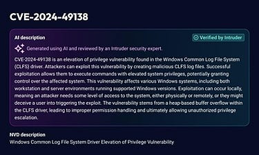 Intruder Enhances Free Vulnerability Intelligence Platform ‘Intel’ with AI-Generated CVE Descriptions
