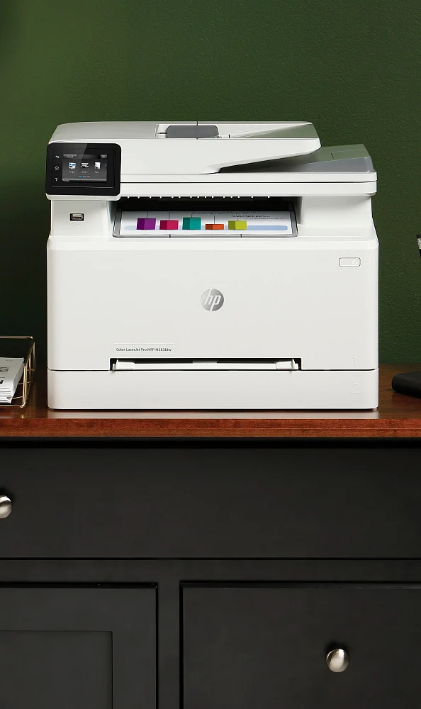 HP Color LaserJet Pro MFP M283fdw offers sharp text quality and fast, reliable performance.