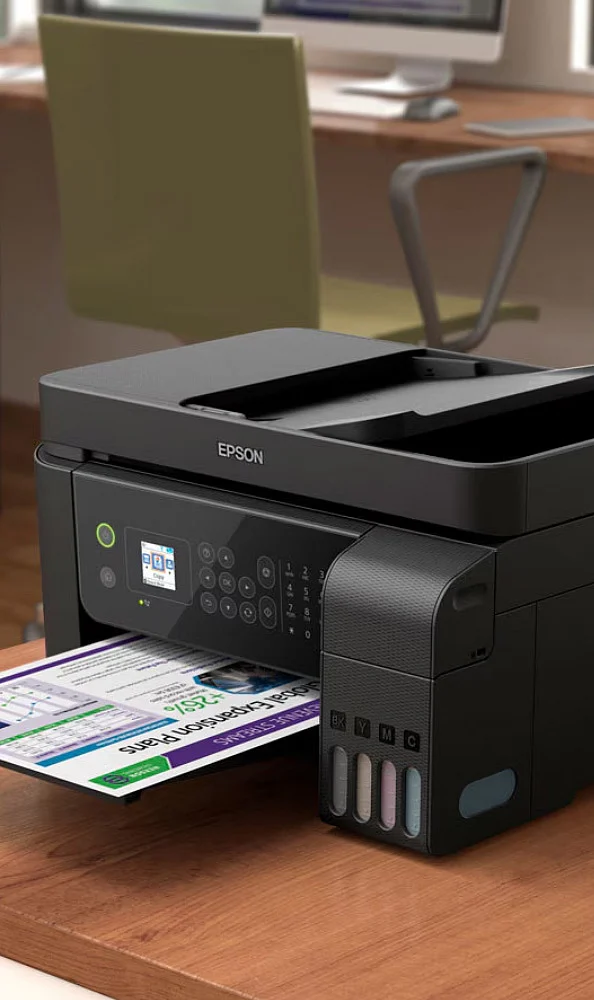 Epson EcoTank ET-2850 features cartridge-free printing with high-speed performance and low running costs.