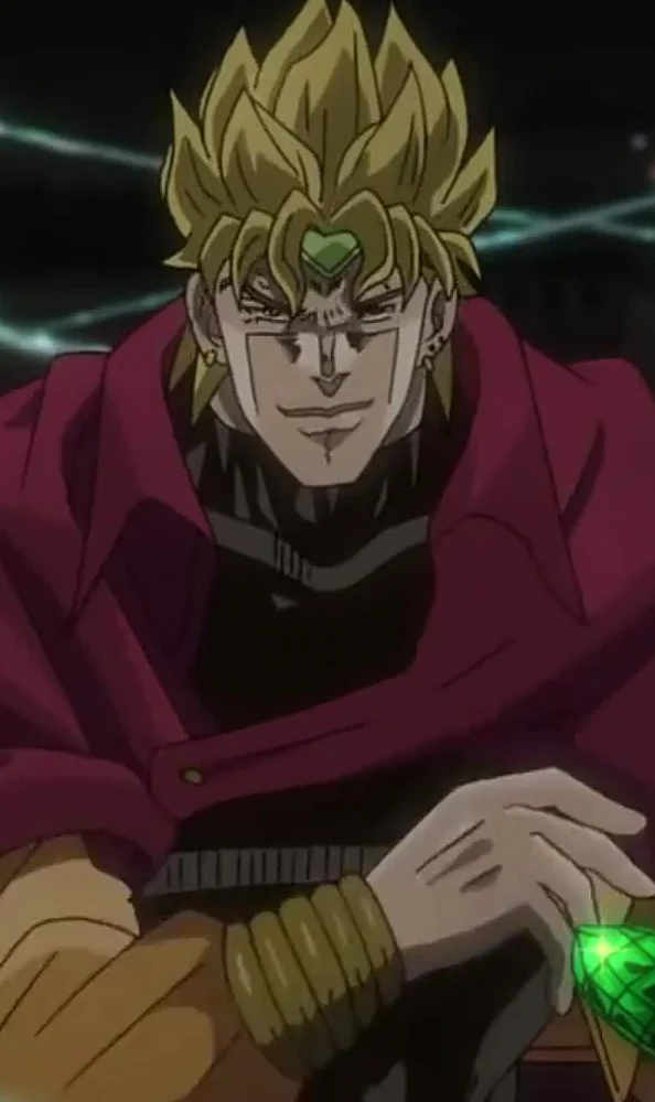 Dio Brando (JoJo's Bizarre Adventure) - A vampire with a time-stopping Stand, embodying pure ambition and cruelty.