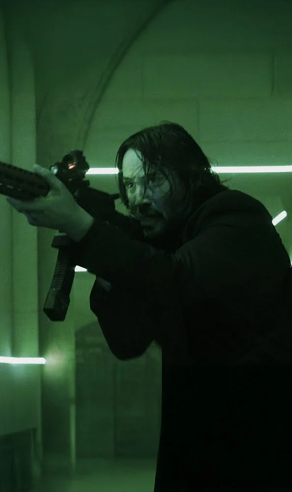  The Continental Showdown (John Wick: Chapter 3) : Wick’s bulletproof vest, firepower, and grit fuel his intense fight inside the Continental Hotel.
